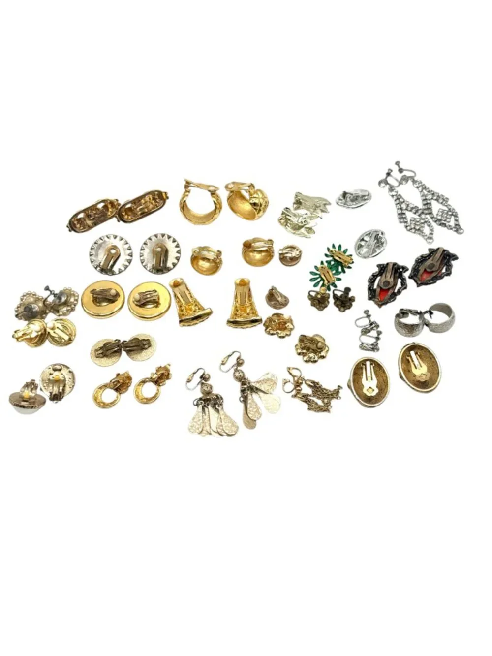 Vintage Clip On Earrings Lot of 24pr Harvest Craft Wear